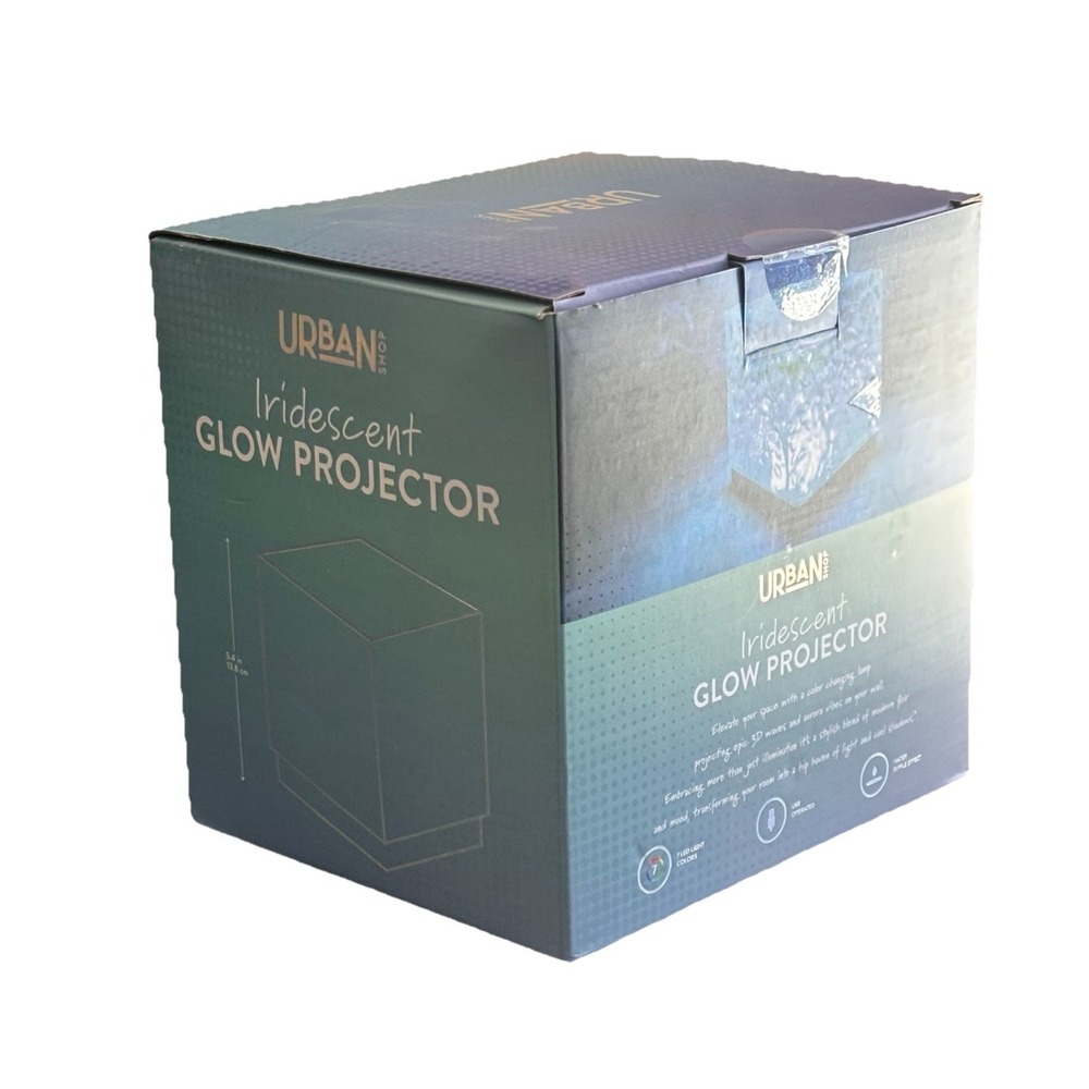 Urban Shop 4" Iridescent Cube Glowy Mood Light | Color-Changing Ambient Lamp